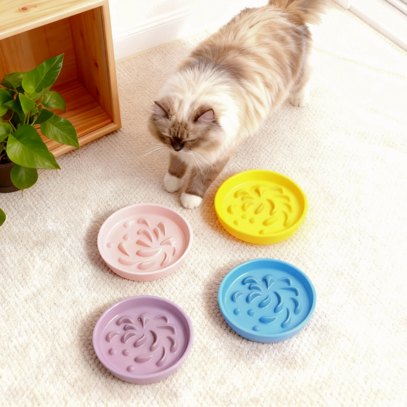 6-Inch Ceramic Slow Feeder Plate – For Cats & Small Dogs – view 1