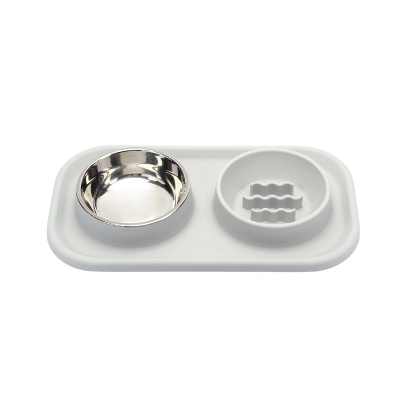 Eat Slower, Stay Healthier – 2-in-1 Slow Feeder & Water Bowl with Built-in Anti-Ant Barrier