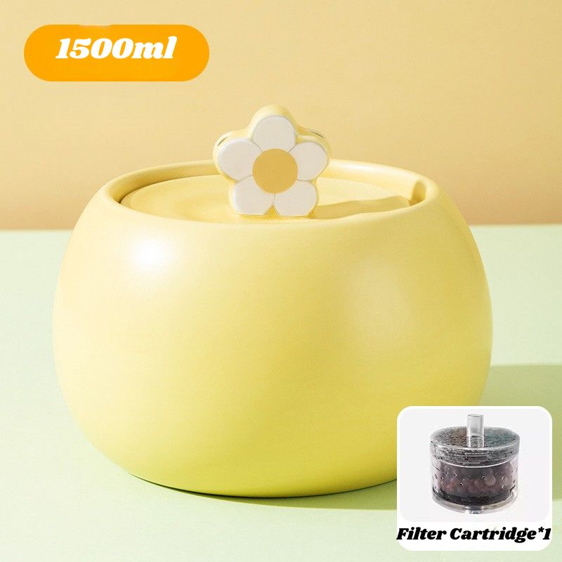 Zen-Inspired Ceramic Pet Fountain with Kiyoyu Motif｜Silent Flow｜Oriental Aesthetic for Cats & Dogs