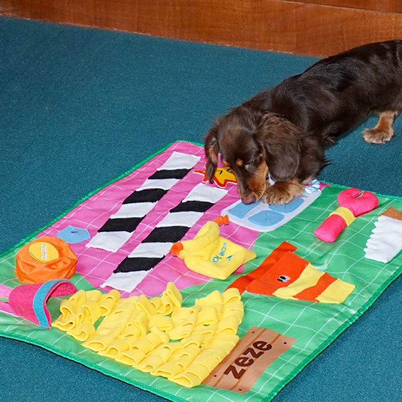 10 Fun Modes, Anti-Slip, Treat Hunt Game-Toolbox Enrichment Snuffle Mat for Dogs