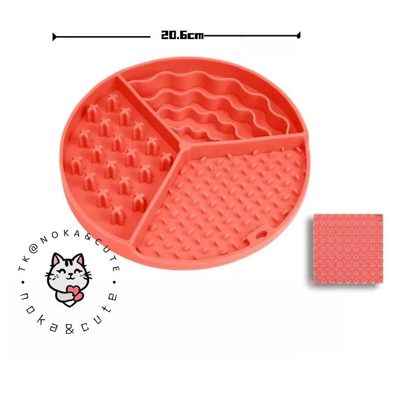 Small and medium-sized dog slow food bowl, silicone licking pad, licking plate, shaking bowl, pet cat puzzle, leakage, hidden food, rich toys - NoKa&AuroraStone