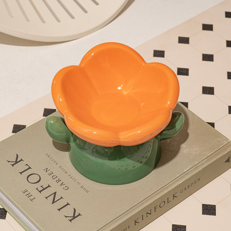 Elevated Ceramic Feeding Bowl Easy to clean