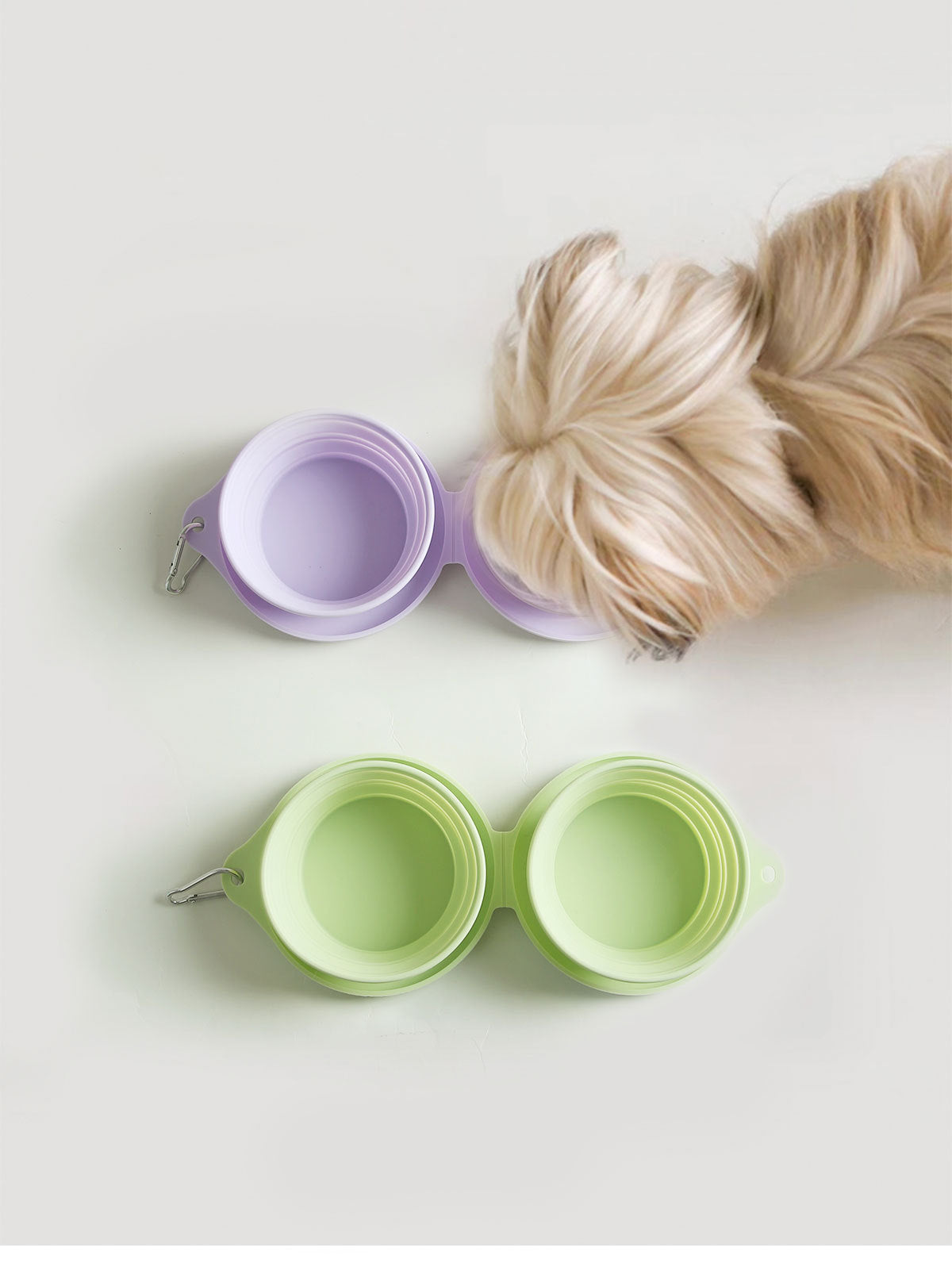 Portable Collapsible pet Travel Bowl – Hanging Silicone  Food & Water Outdoors