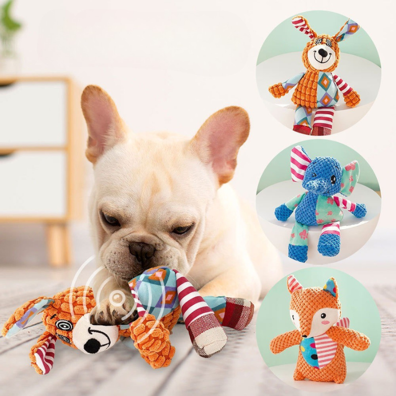 Plush Squeaky Chew Toy for Dogs – Soft Bite-Resistant Interactive Toy for Small and Medium Pets
