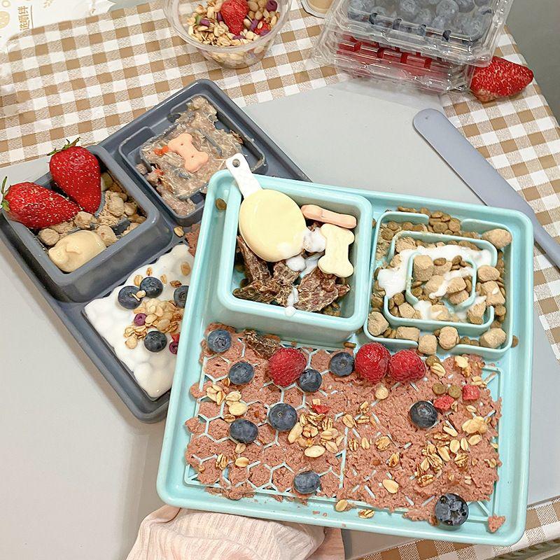Pet Slow Feeder Mat, Licking Mat, Suitable for Cats and Dogs, Silicone Material, Dishwasher Safe - NoKa&AuroraStone