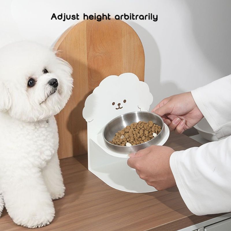 Magnetic Stainless Steel Pet Bowl Set – Raised Feeder with Detachable Stand for Dogs & Cats