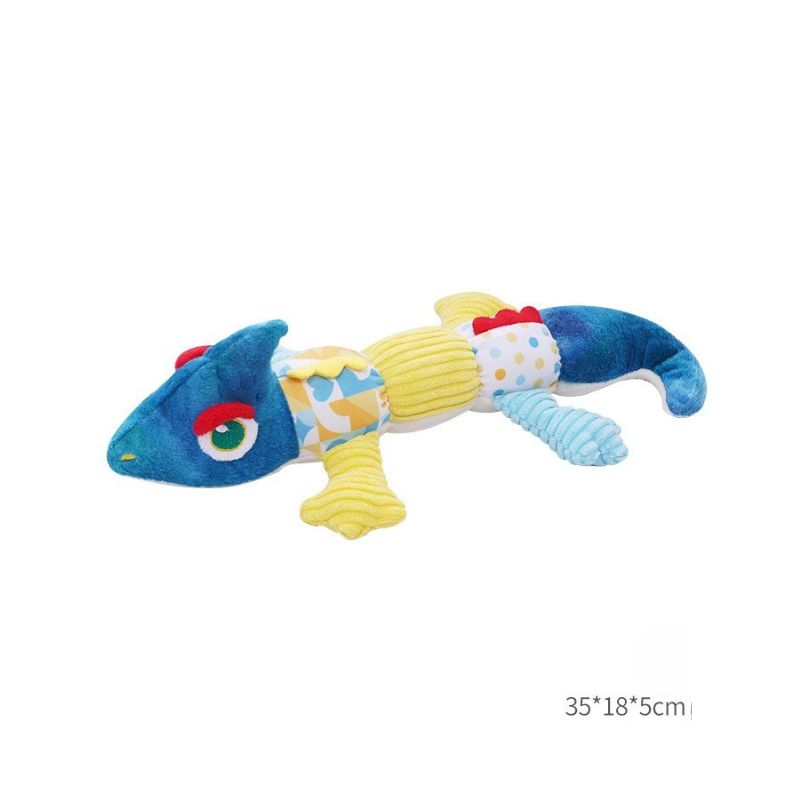Plush Squeaky Chameleon Dog Toy
