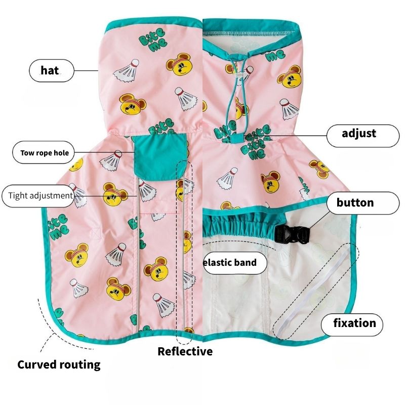 Waterproof Dog Raincoat with Hood pet