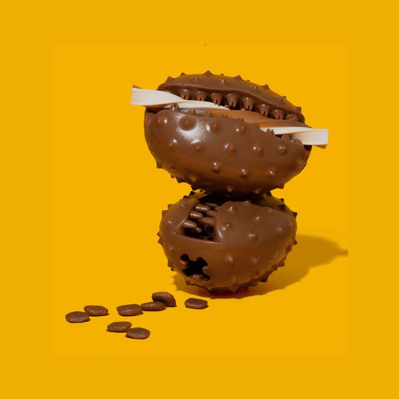 Coffee Bean-Shaped Treat Dispensing Chew Toy – Interactive Food Puzzle Toy for Dogs