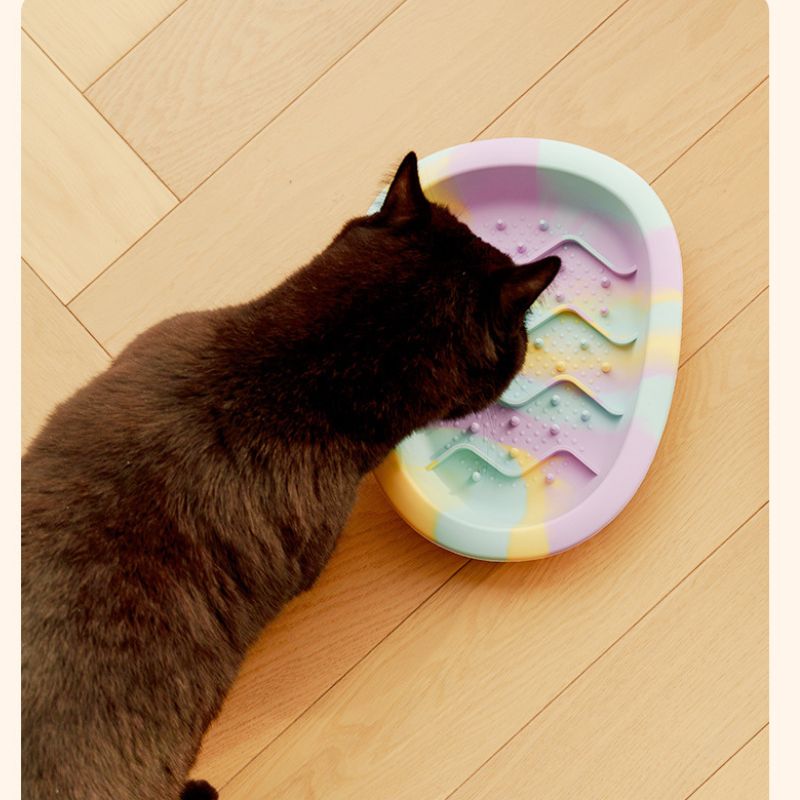 Pet Silicone Slow Feeder Bowl | Non-Slip Suction Base for Cats & Small Dogs