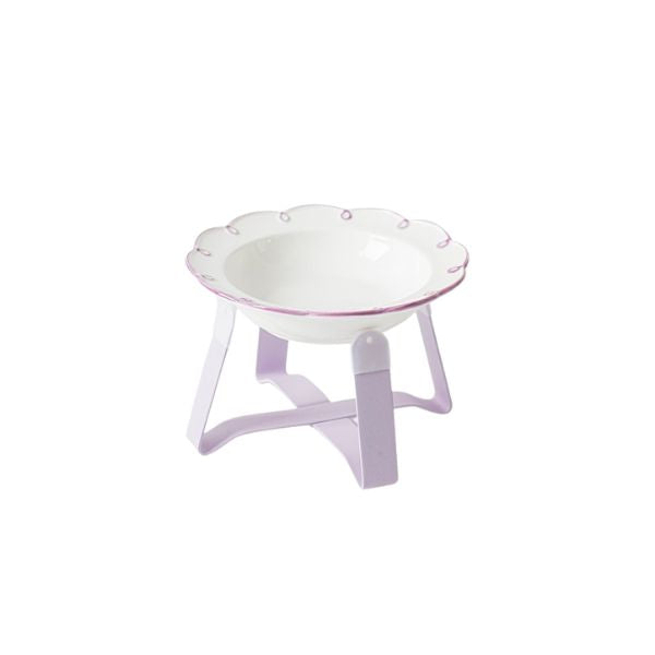 Elevated Ceramic Cat Bowl | Neck-Friendly Raised Design, Easy to Clean & Stable Base
