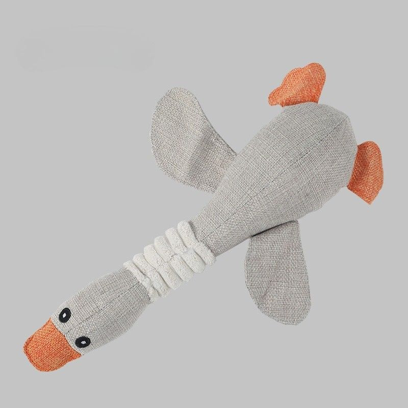 Durable Cotton Linen Squeaky Dog Toy – Natural Chew Toy with Sound