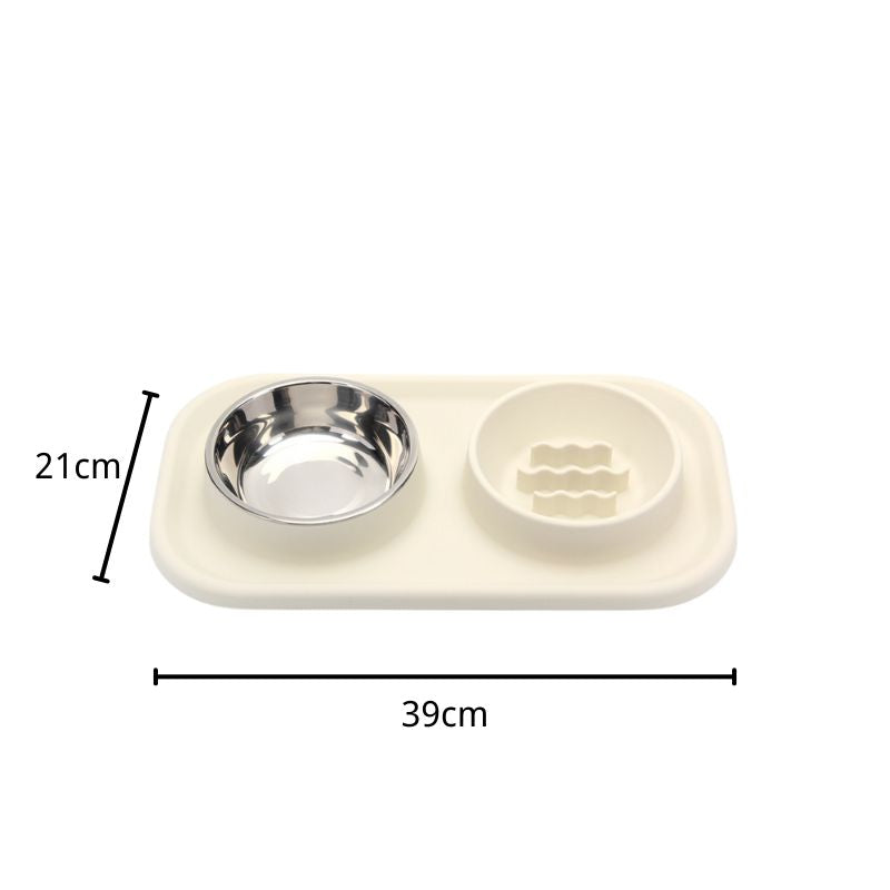 Eat Slower, Stay Healthier – 2-in-1 Slow Feeder & Water Bowl with Built-in Anti-Ant Barrier