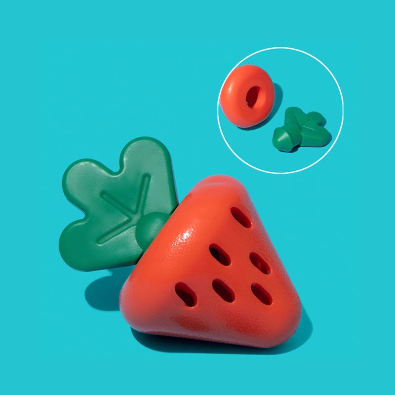 Strawberry Treat Dispensing Toy – Interactive Chew Toy for Dogs,  Anxiety Relief