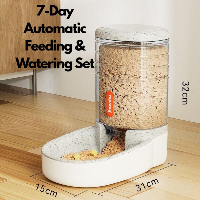 2PCS  7-Day Automatic Feeding & Watering Set 3.8L