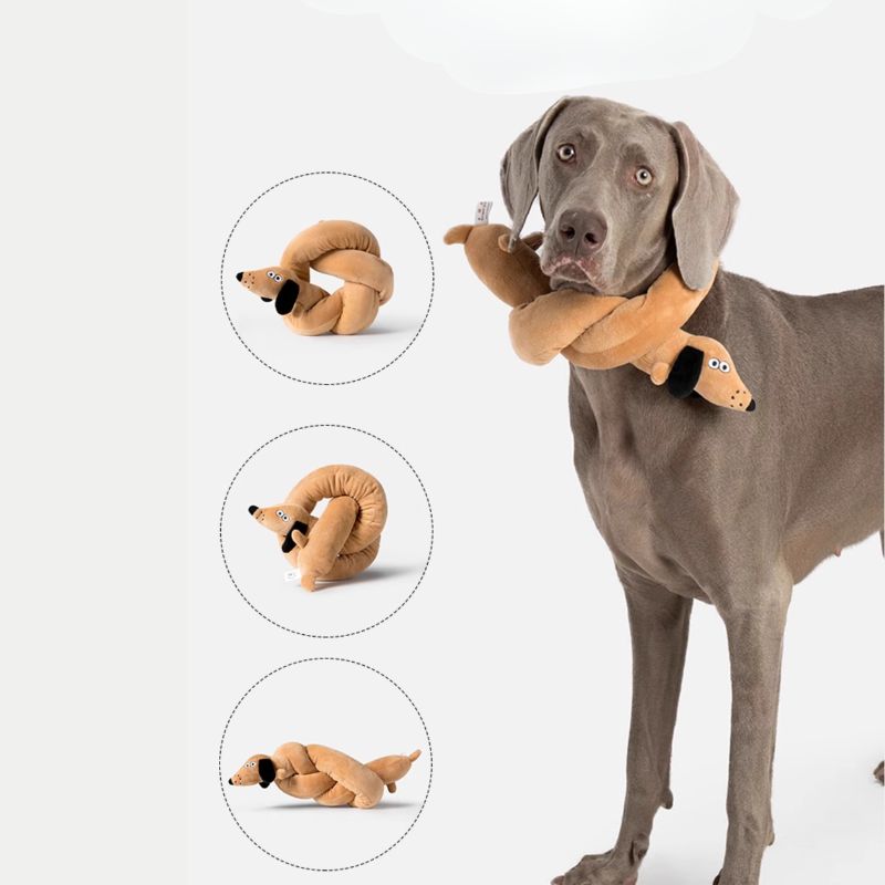 Soft Squeaky Tug Toy – Durable Plush Chew & Pull Toy for Dogs
