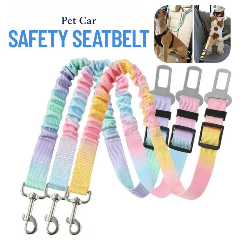 Pet Car Safety Seatbelt｜Adjustable, Crash-Resistant Clip｜Universal Travel Restraint Strap
