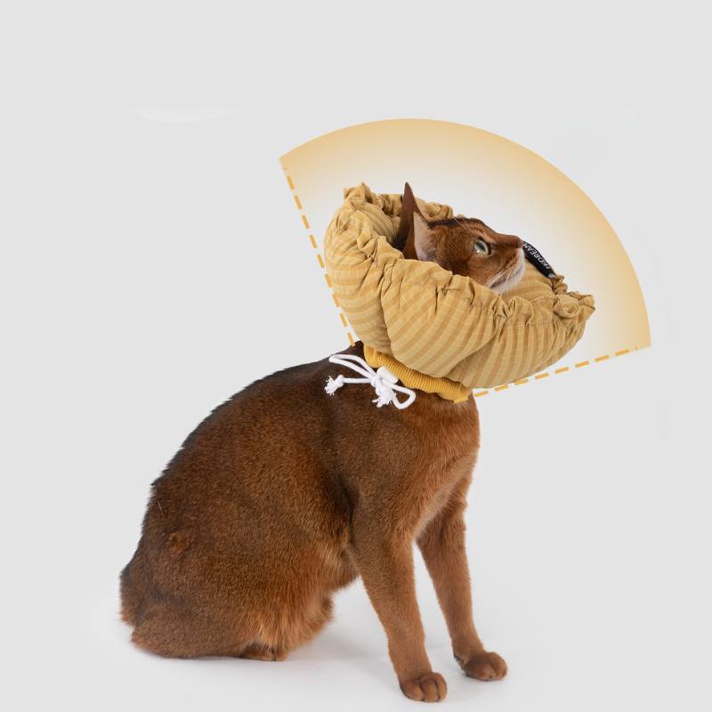 Adjustable Inflatable E-Collar with Soft Padding for cat dog