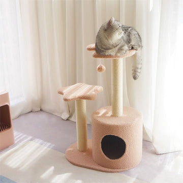 Cream-Colored Cat Tree Tower