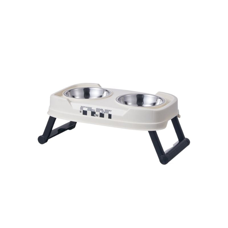 Foldable Elevated Stainless Steel  Detachable & pet bowl