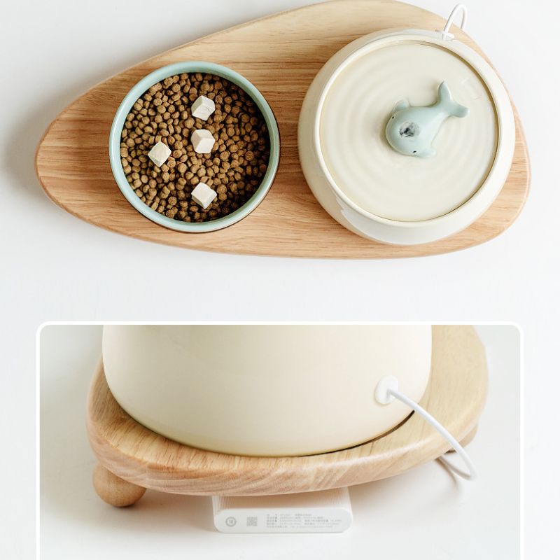 Zen-Inspired Ceramic Pet Fountain with Kiyoyu Motif｜Silent Flow｜Oriental Aesthetic for Cats & Dogs