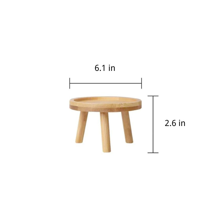 Elevated Anti-Spill Solid Wood Pet Feeding Bowl Stand