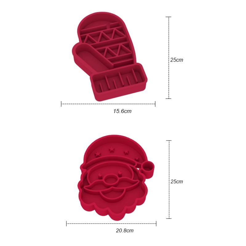 Christmas Edition Silicone Slow Feeder Mat – 2-in-1 Lick Pad & Feeder for Cats & Dogs