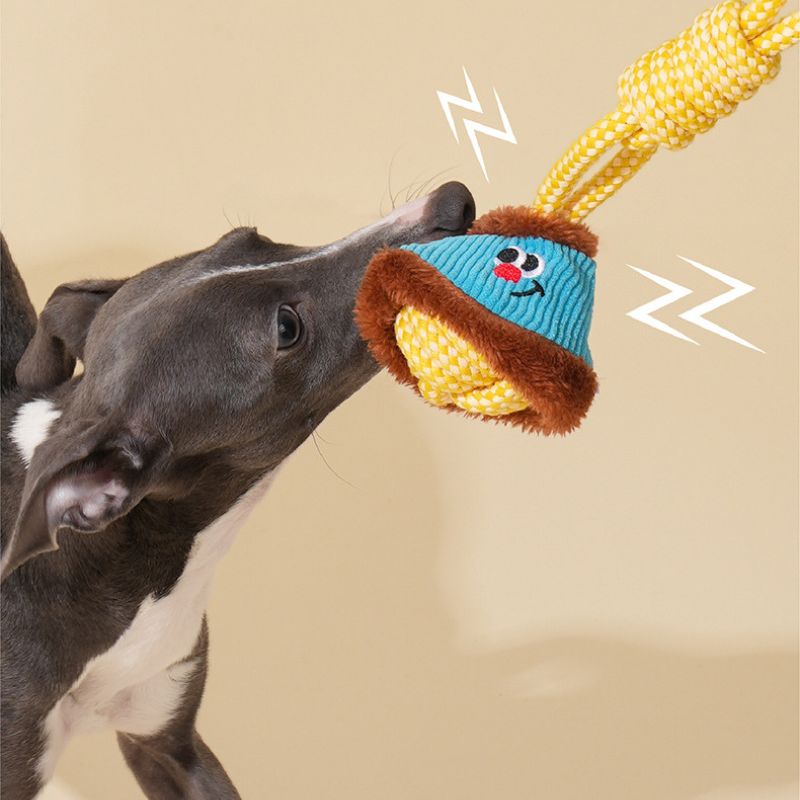 Macaron Rope Dog Toy | Eco-Friendly Cotton Tug & Chew | Dental Care & Interactive Play