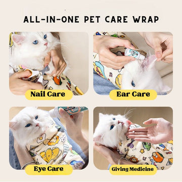 3-Second Calm Wrap for Stress-Free Grooming!8-12lbs pets&cats