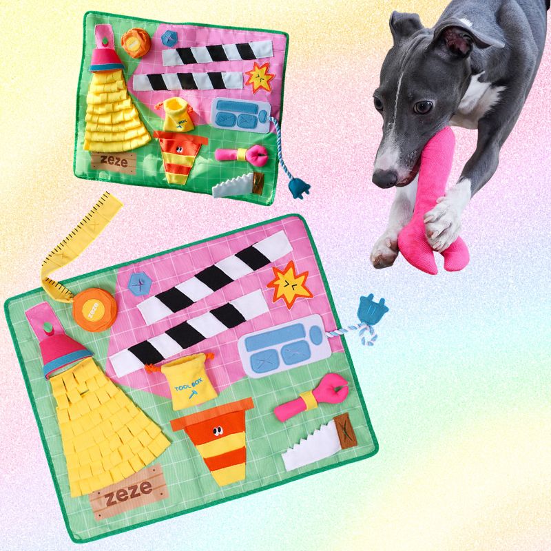 10 Fun Modes, Anti-Slip, Treat Hunt Game-Toolbox Enrichment Snuffle Mat for Dogs