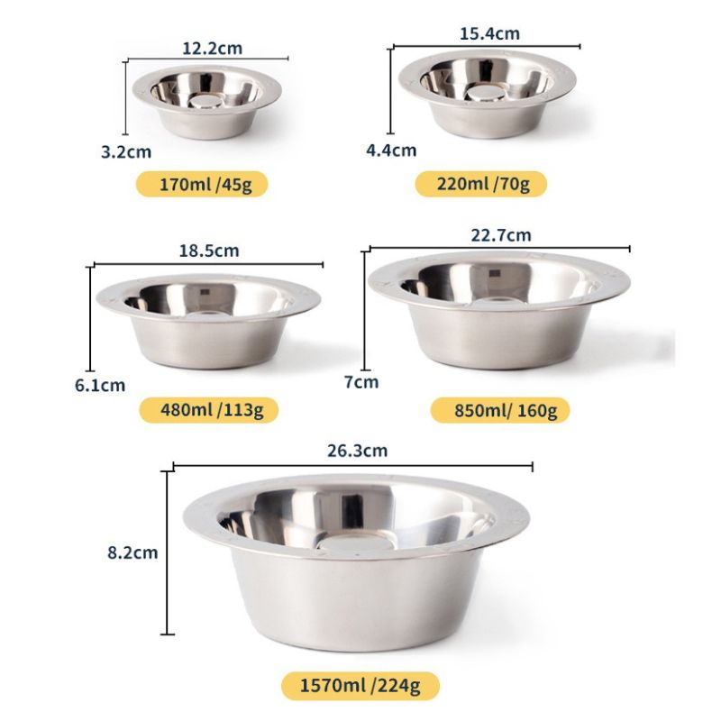 Stainless Steel Slow Feeder Bowl for All Dog Breeds｜Anti-Gulping Dog Bowl