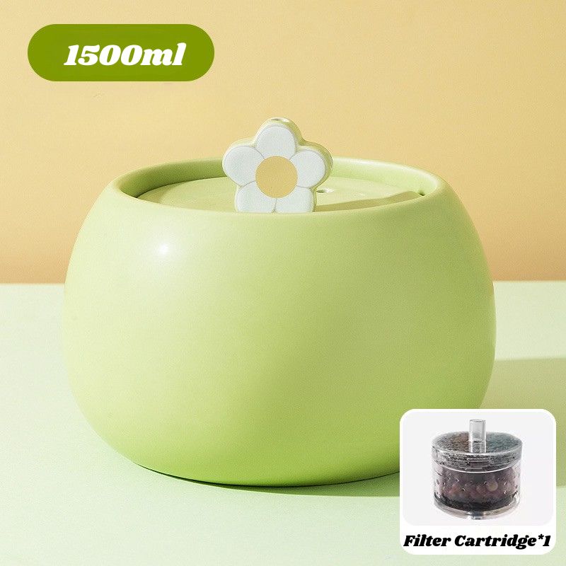 Zen-Inspired Ceramic Pet Fountain with Kiyoyu Motif｜Silent Flow｜Oriental Aesthetic for Cats & Dogs