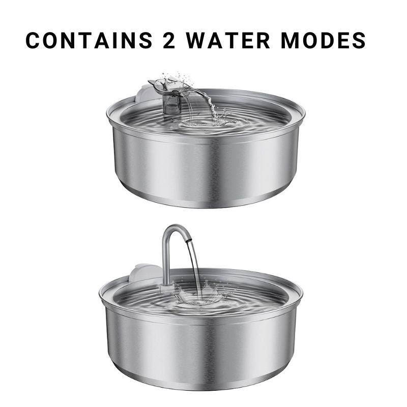 Large Capacity Stainless Steel Pet Water Fountain with Dual Outlets  3L 4L 8L