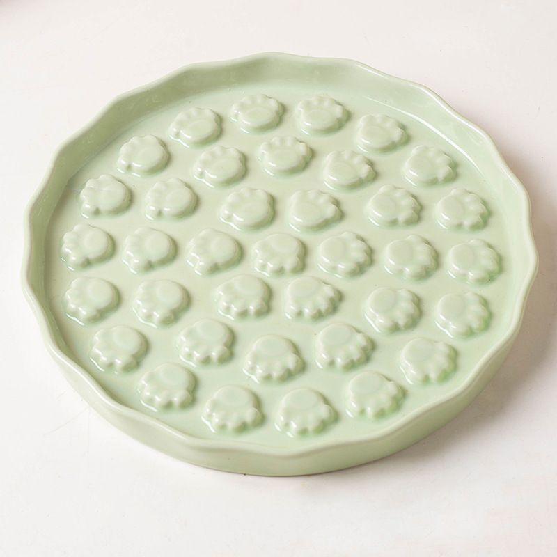 Cat slow food bowl, dog food bowl, licking, slow eating, anti choking tableware, ceramic spill pet, small pet - NoKa&AuroraStone