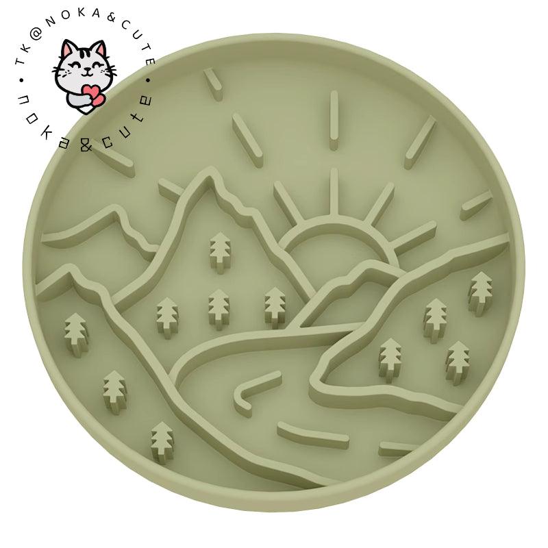 Small and medium-sized dog slow food bowl, silicone licking pad, licking plate, shaking bowl, pet cat puzzle, leakage, hidden food, rich toys - NoKa&AuroraStone