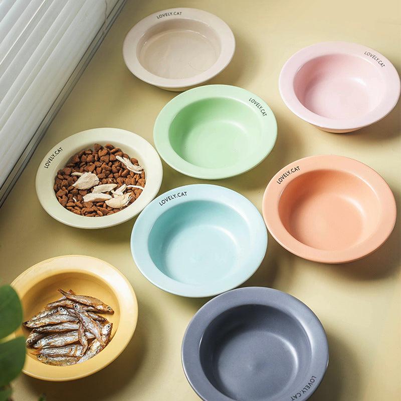 Pet Bowl ceramic dog cat bowl non-black chin cat dog food bowl drinking water Slow Food Bowl wholesale - NoKa&AuroraStone
