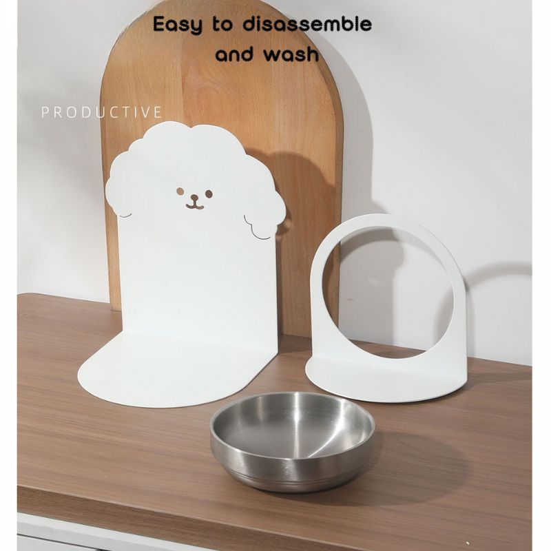 Magnetic Stainless Steel Pet Bowl Set – Raised Feeder with Detachable Stand for Dogs & Cats
