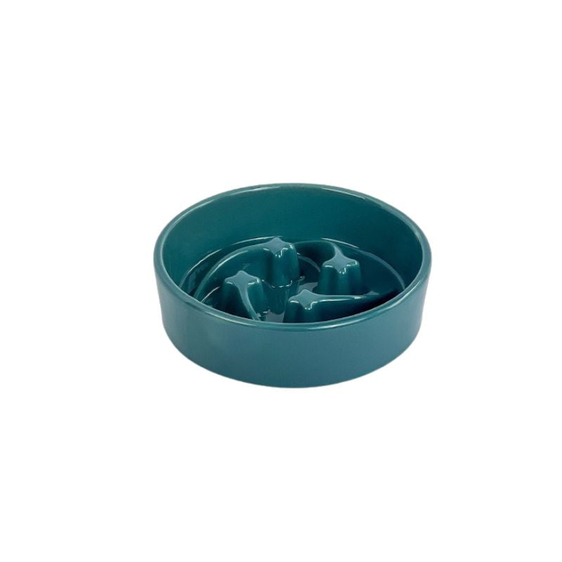 Ceramic Slow Feeder Bowl – Small for 3–5kg, Medium for 5–18kg Dogs