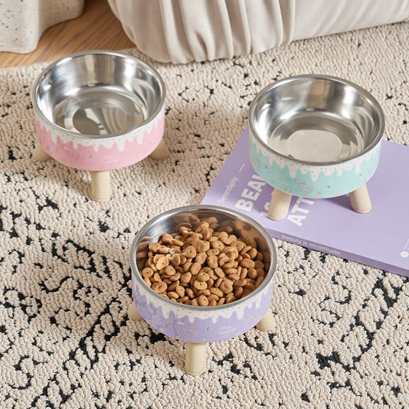 Whisker-Safe Elevated Pet Bowl | Stable Raised Stand & Durable Stainless Steel