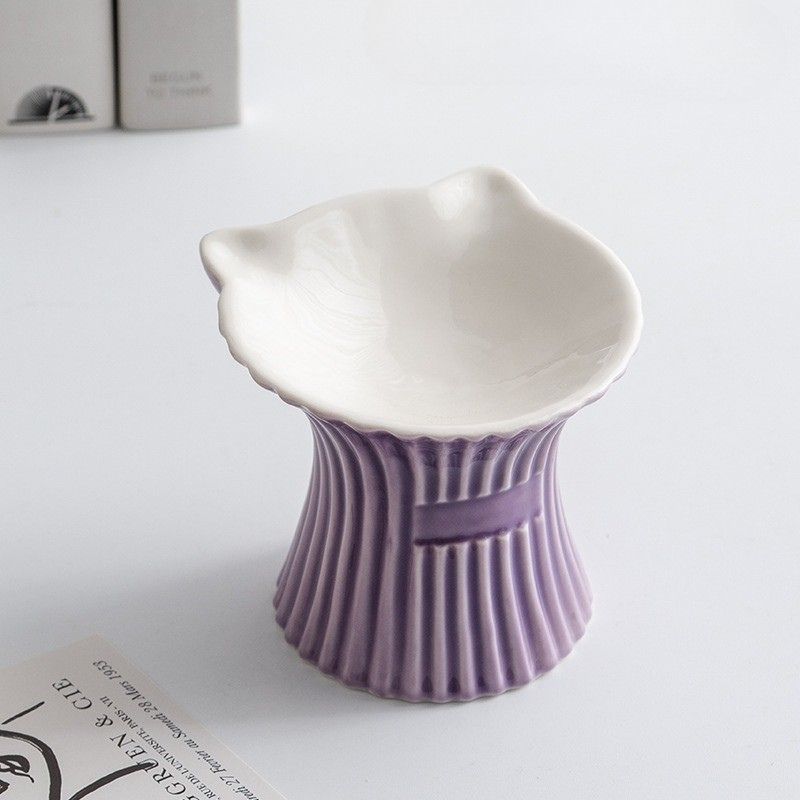 Petal Style Ceramic Cat Bowls and Small Dog Bowls