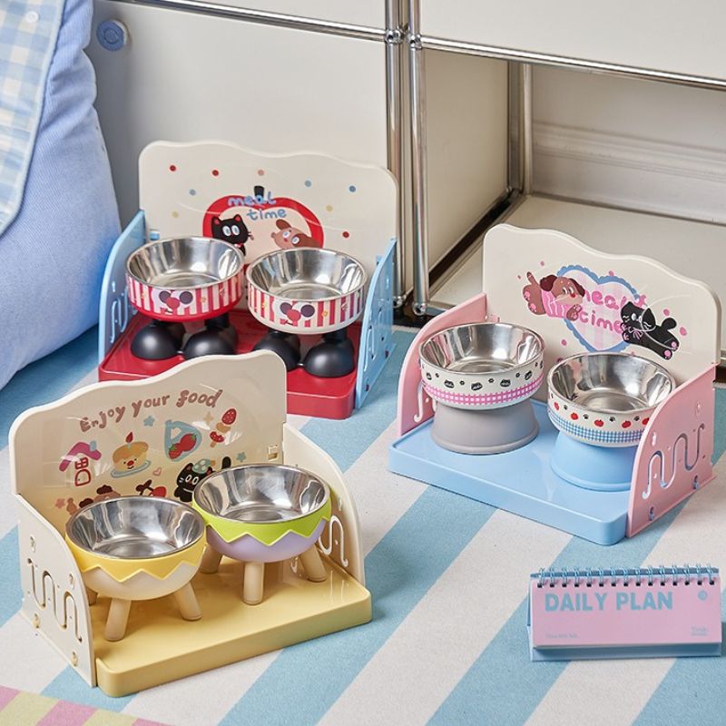 Anti-Spill Pet Feeding Table – Raised Cat Bowl Stand & Dog Food Station for Small to Medium Pets