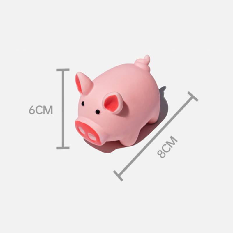 Latex Squeaky Dog Toy – Pig-Shaped Chew Toy for Puppies & Small Dogs