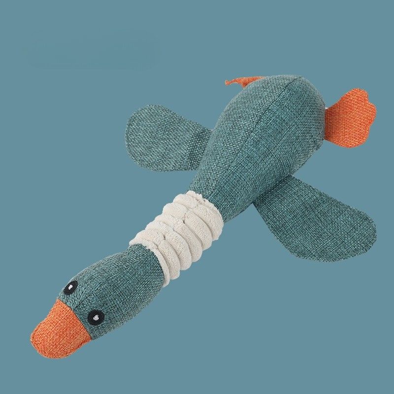 Durable Cotton Linen Squeaky Dog Toy – Natural Chew Toy with Sound