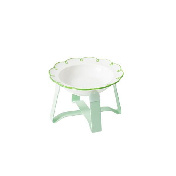 Elevated Ceramic Cat Bowl | Neck-Friendly Raised Design, Easy to Clean & Stable Base