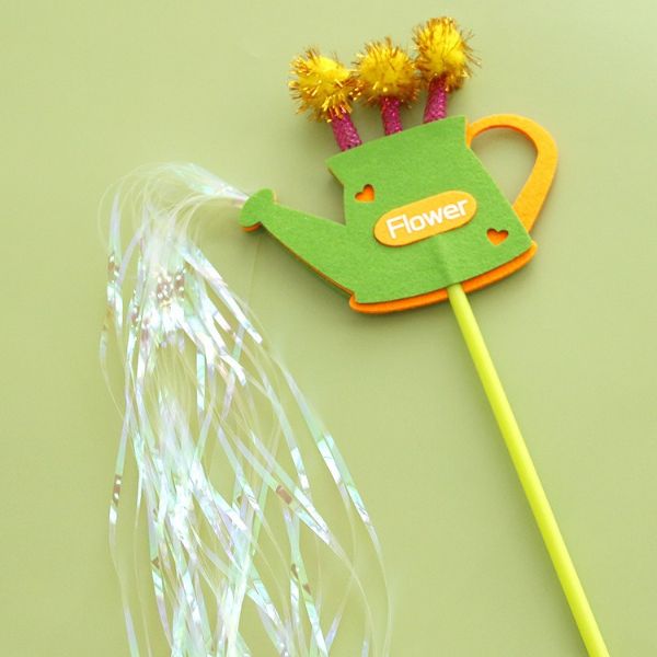 Wool-Felt Cat Teaser Wand – Interactive Play Toy for Cats, Durable Rod, No-Feather Design