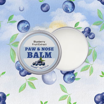 Natural Blueberry & Coconut Oil Pet Paw Balm with Shea Butter – Safe, Soothing Relief for Dry Nose & Paws of Dogs and Cats