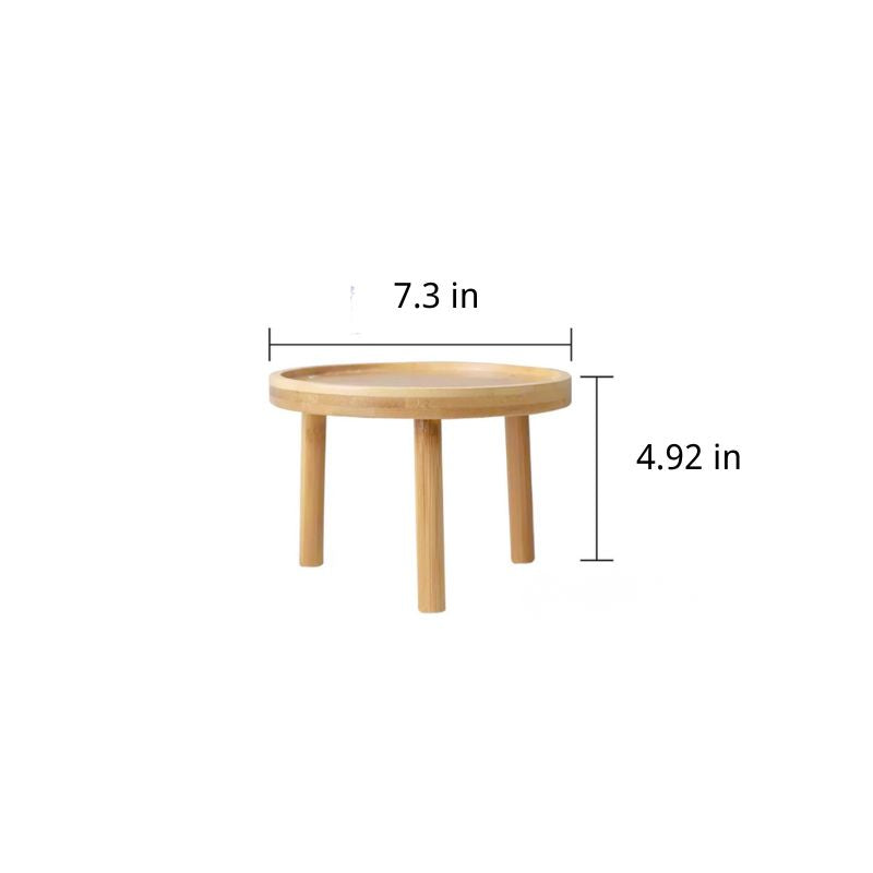 Elevated Anti-Spill Solid Wood Pet Feeding Bowl Stand