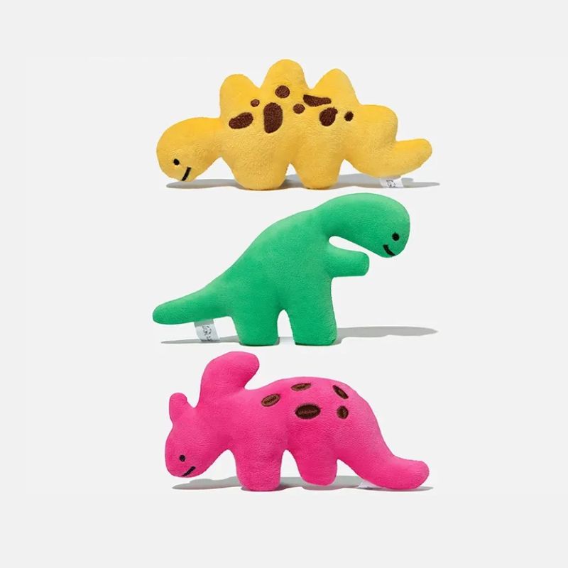 Soft Dinosaur Squeaky Toy – Chewable Plush Pet Toy for Small & Medium Dogs