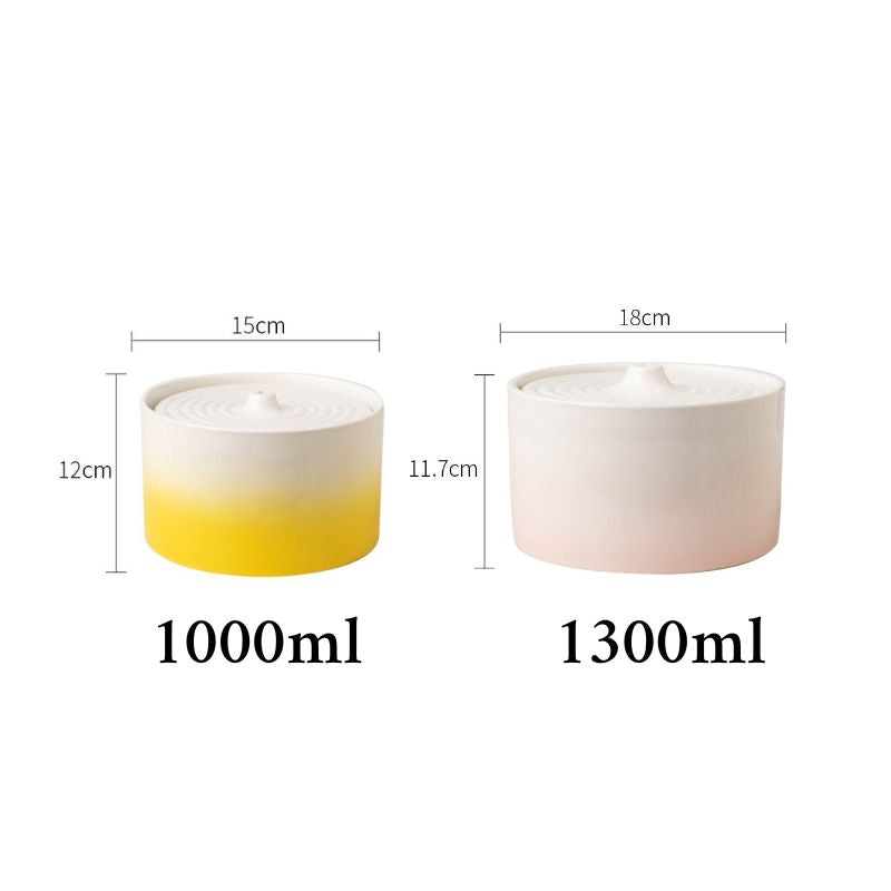 Ceramic Pet Water Fountain | Quiet Circulating Drinking Fountain for Cats & Dogs