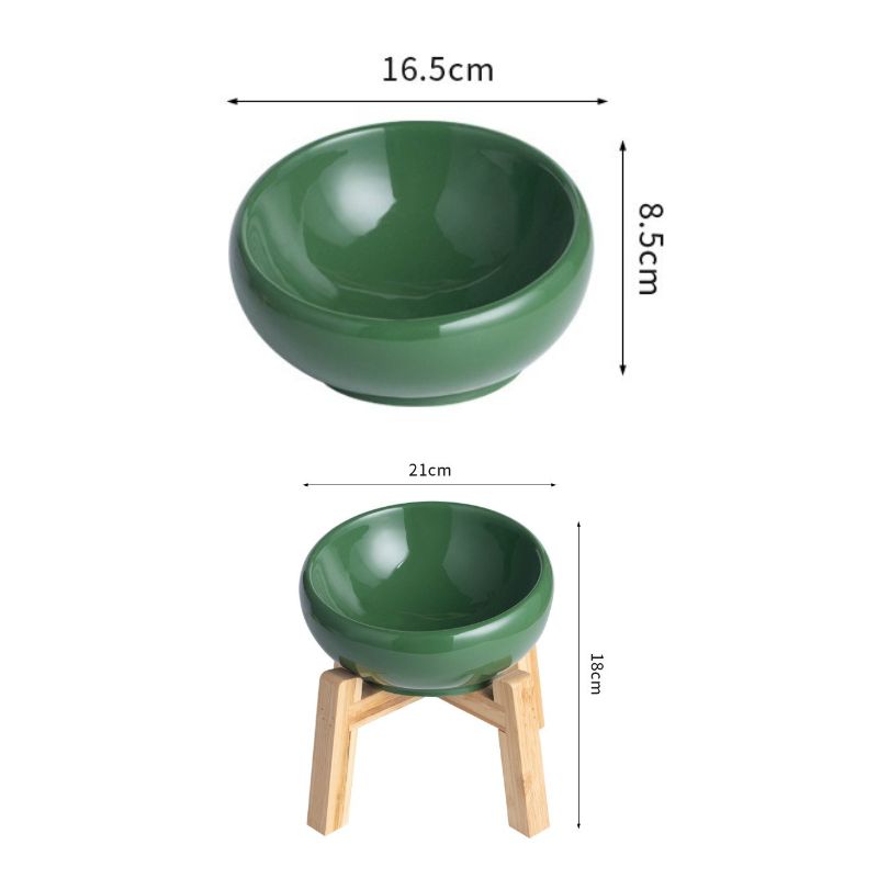 Vibrant Underglaze Ceramic Pet Bowl ｜Elevated Underglaze Feeder